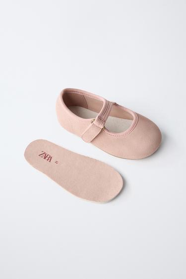 BAREFOOT LEATHER BALLET FLATS - Pink by Zara - Image 3