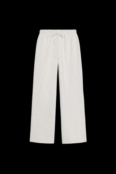 HOSE AUS SOFT-MATERIAL - Grau meliert von Zara - Bild 0
