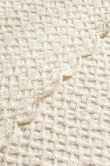 CHILDREN'S MINI WAFFLE TEXTURE BEDSPREAD - Ecru by Zara - Image 3