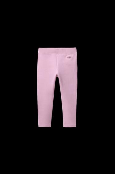 LEGGINGS MIT RIB UND ETIKETT - Pastellrosa von Zara - Bild 0