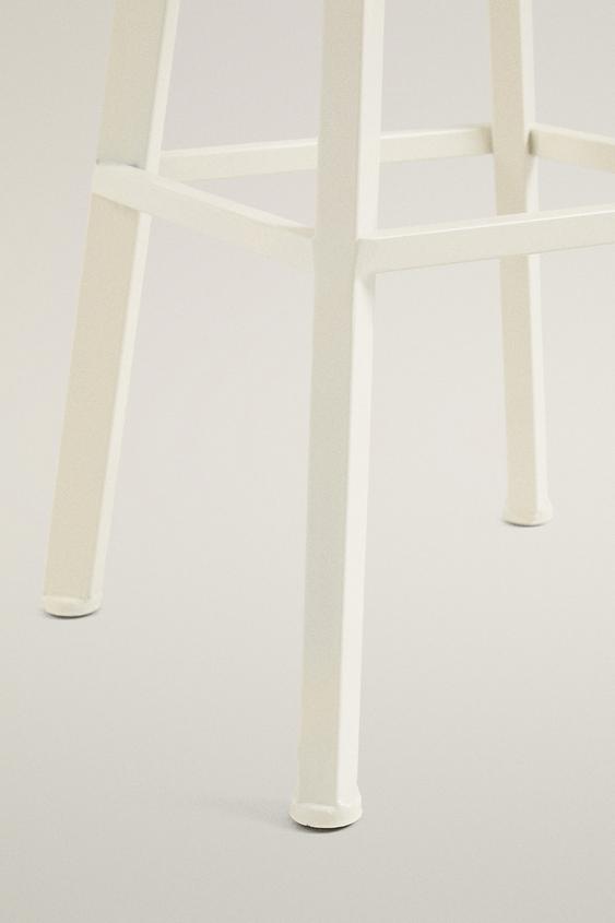 TABOURET HAUT PIVOTANT BOIS ET MÉTAL - Crème de Zara - Image 4
