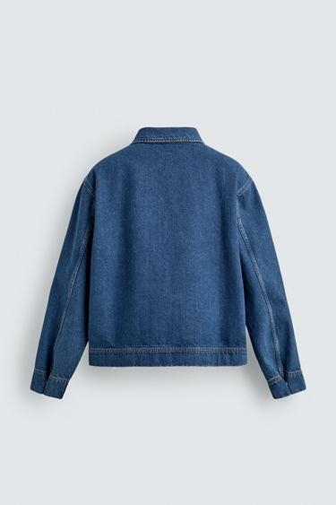 DENIM ZIP-UP JACKET - Blue by Zara - Image 7