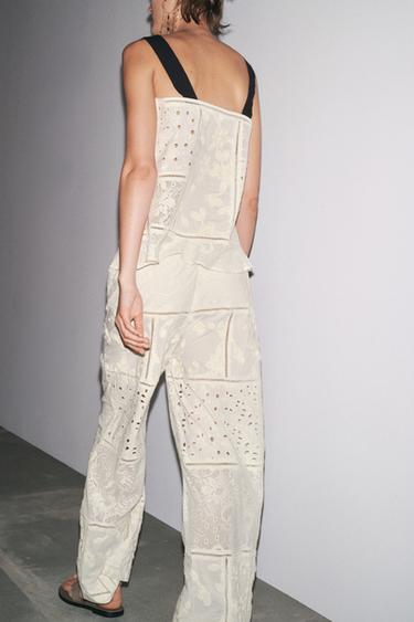 ZW COLLECTION PATCHWORK EMBROIDERED TOP - Ecru by Zara - Image 3