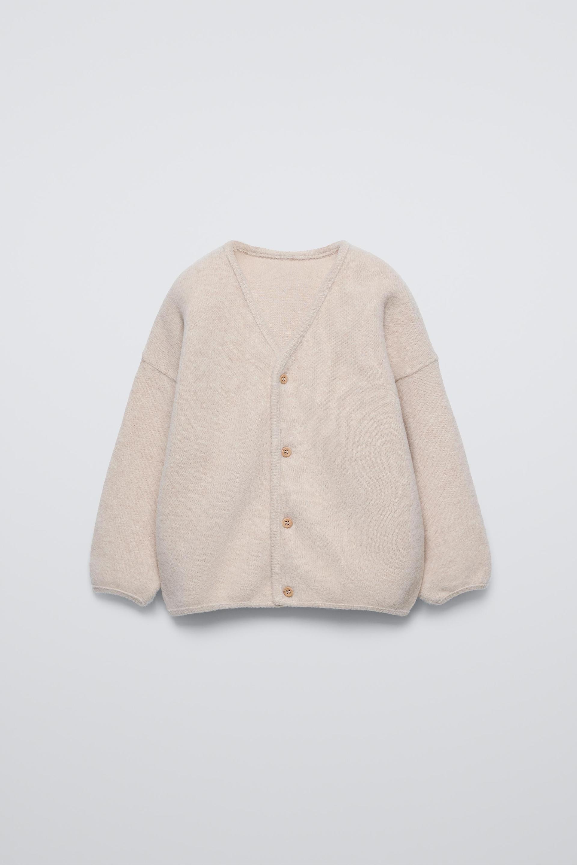 WOOL BLEND KNIT CARDIGAN