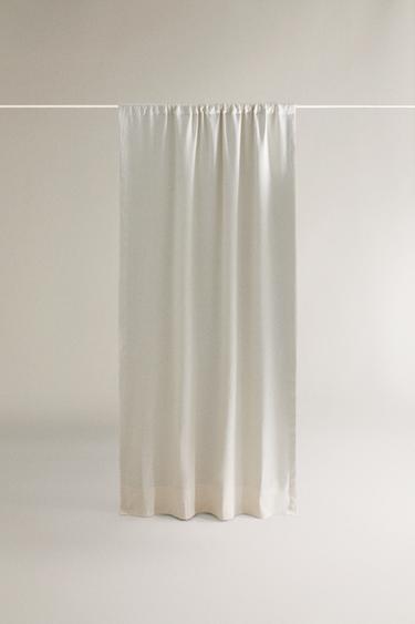 WHITE BLACKOUT LINEN CURTAIN - White by Zara - Image 0