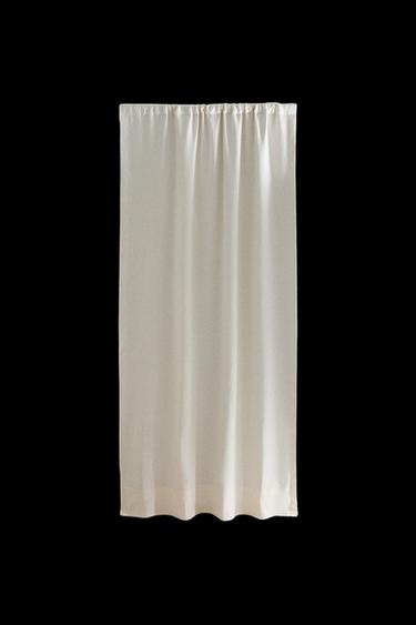 WHITE BLACKOUT LINEN CURTAIN - White by Zara - Image 0