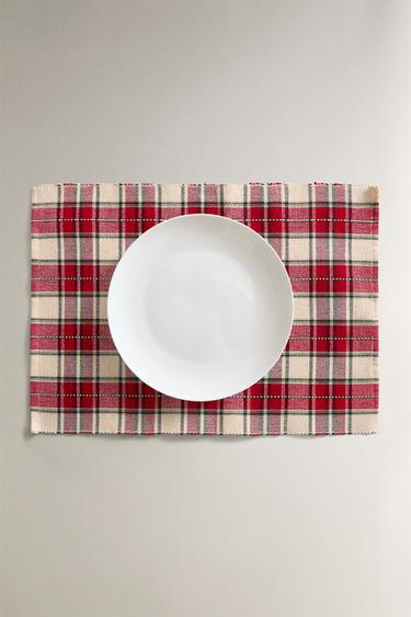 CHRISTMAS TARTAN PLACEMAT (PACK OF 2) - Red by Zara - Image 4