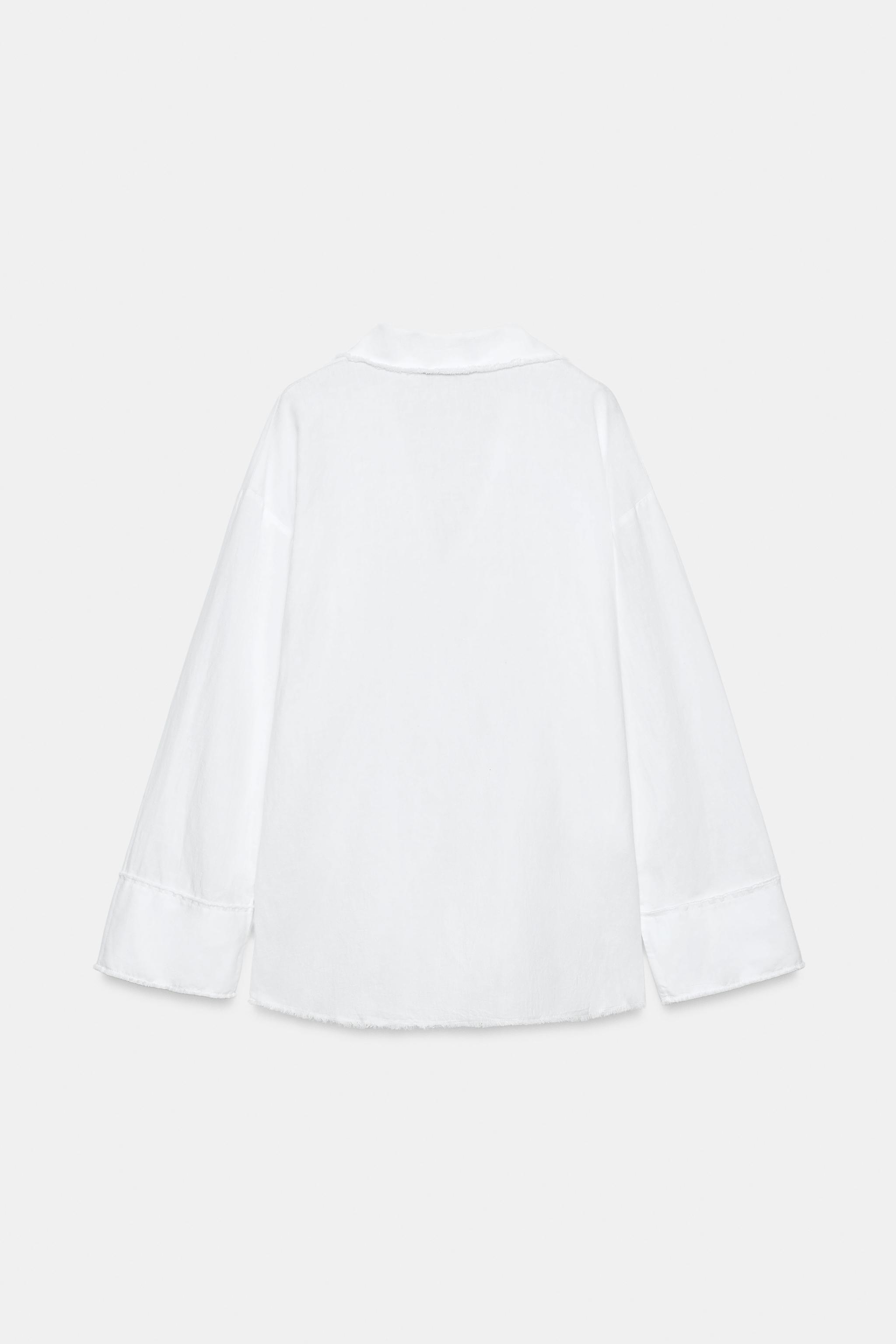 ZW COLLECTION FRINGED LINEN SHIRT