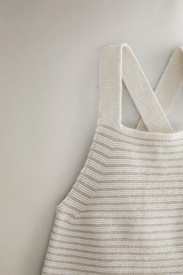 SALOPETTE ENFANT COTON ET SOIE - Beige clair de Zara - Image 3