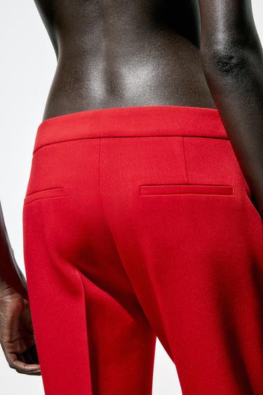 PANTALON FLARE - Rouge de Zara - Image 5