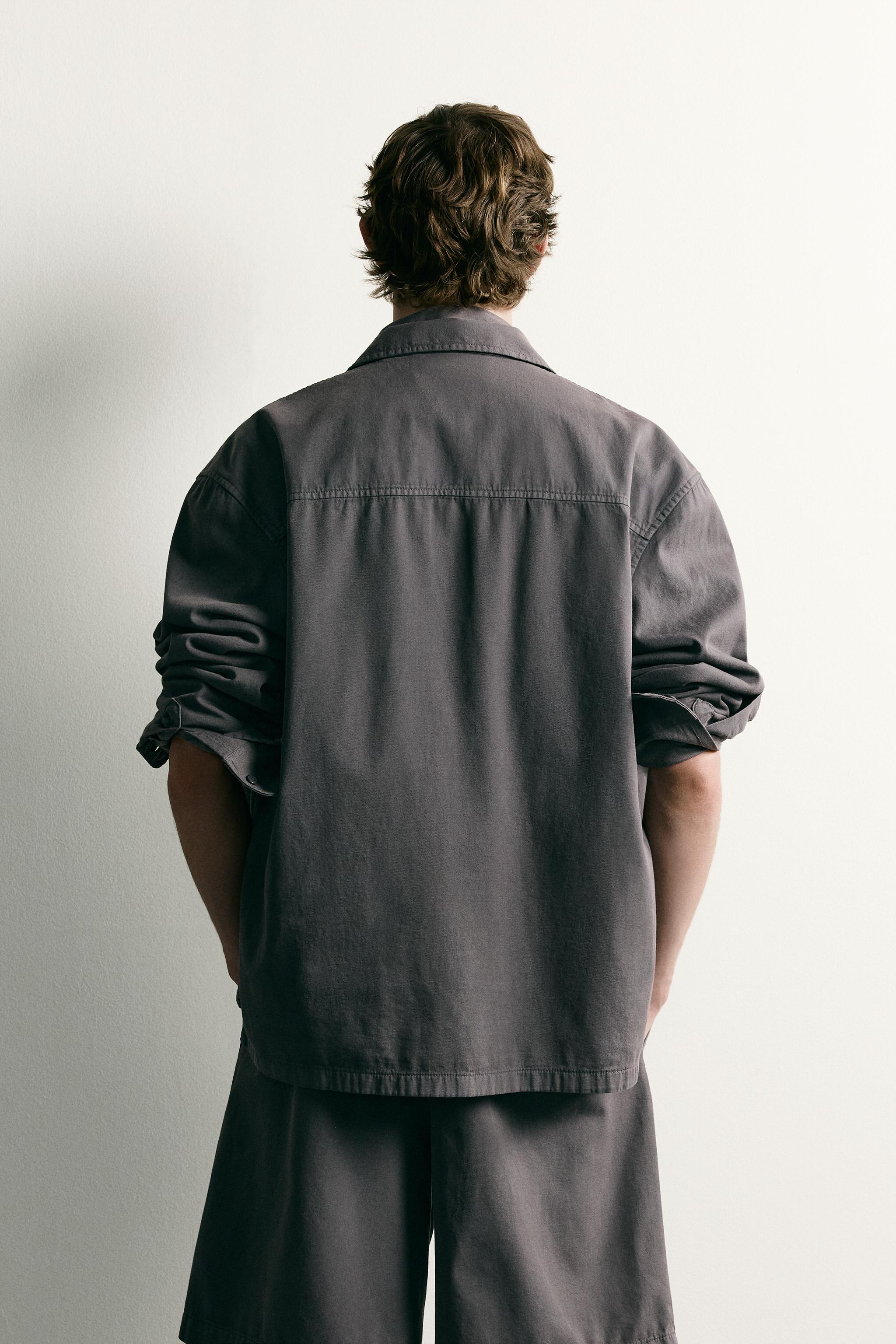 Zara RELAXED FIT WASHED OVERSHIRT — фото 3