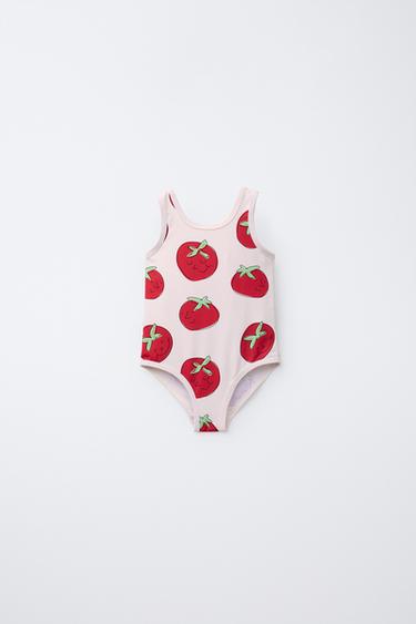 2-6 YEARS/ TOMATO SWIMSUIT - Ecru by Zara