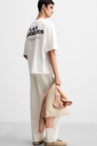 CONTRAST PRINTED T-SHIRT - White by Zara - Image 5