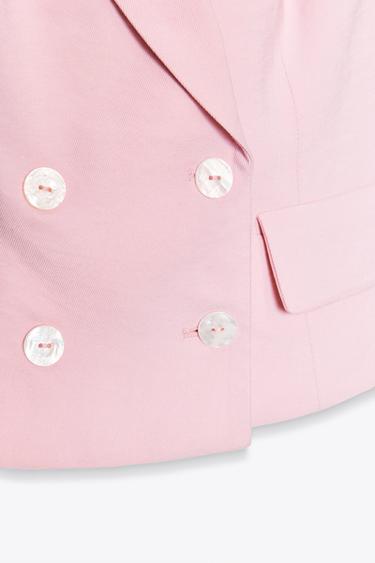 CHALECO HALTER CROISÉ - Rose pastel de Zara - Image 7