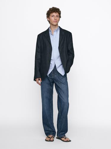 Jeans wide leg - Índigo de Zara