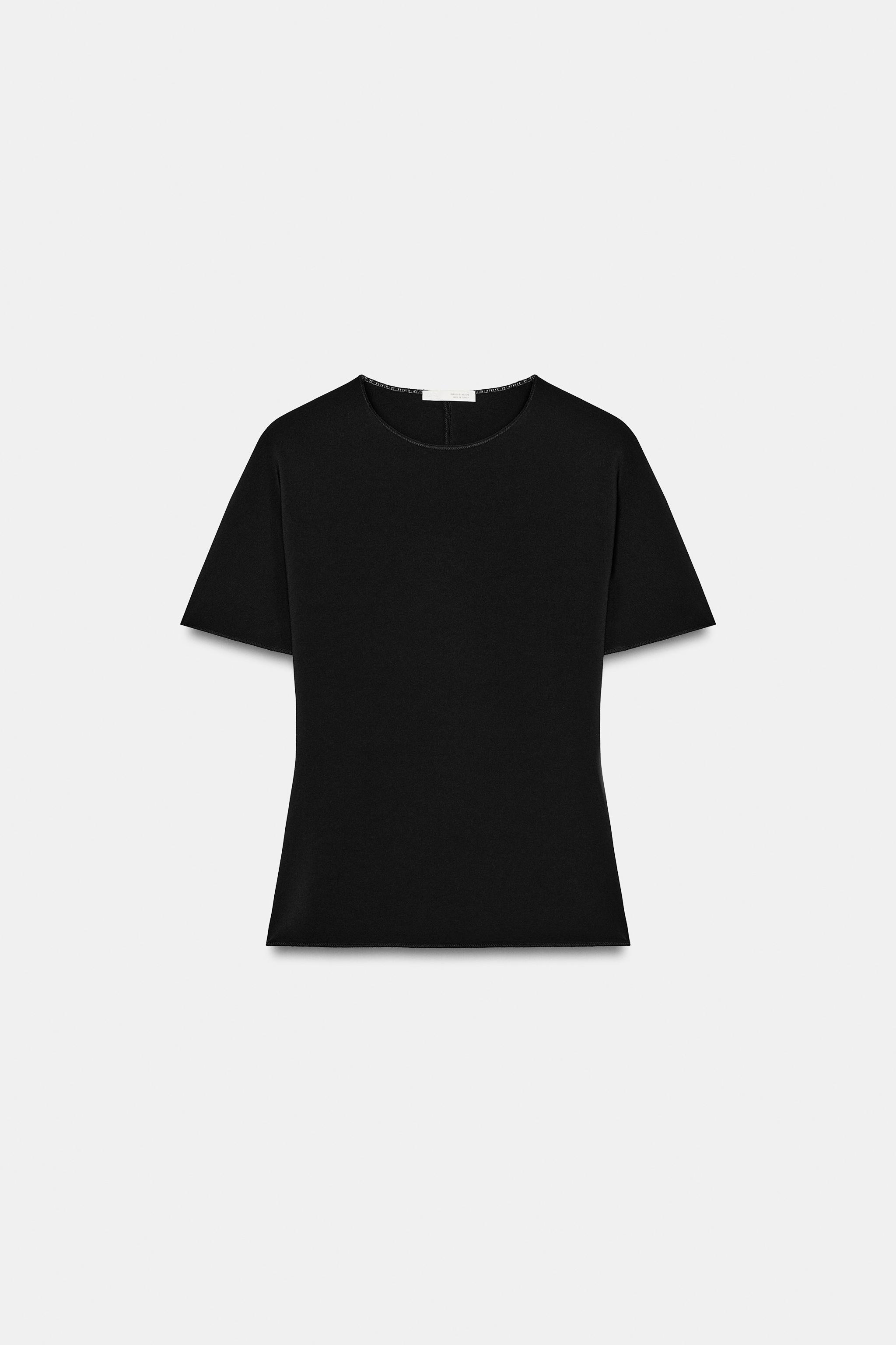 Zara PENCERE DETAYLI KISA KOLLU TOP görsel 8