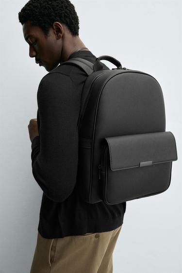 MOCHILA TEXTURA - Preto da Zara - Imagem 0