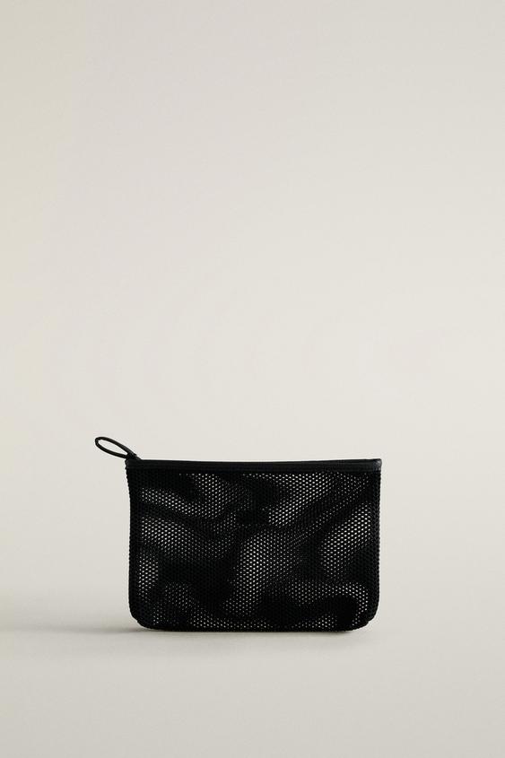 Zara KNIT MAKEUP BAG - Black - Image 0