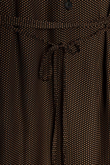 ROBE À POIS AVEC CEINTURE ZW COLLECTION - Marron de Zara - Image 6