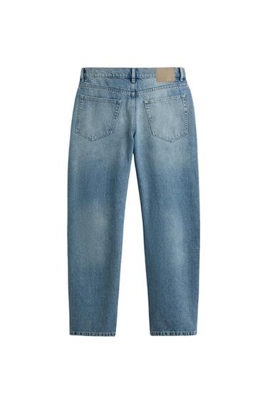 STRAIGHT ANKLE FIT JEANS - Mid-blue by Zara