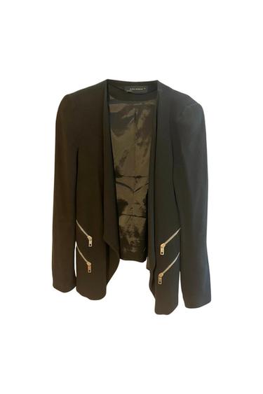 BLAZER NOIR AVEC POCHES ZIPPÉES