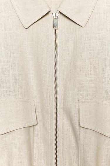 VESTE SAHARIENNE EN LIN - Sable de Zara - Image 9