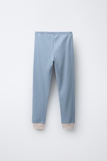6-14 ANS/ PYJAMA CÔTELÉ CONTRASTE - Bleu de Zara - Image 4