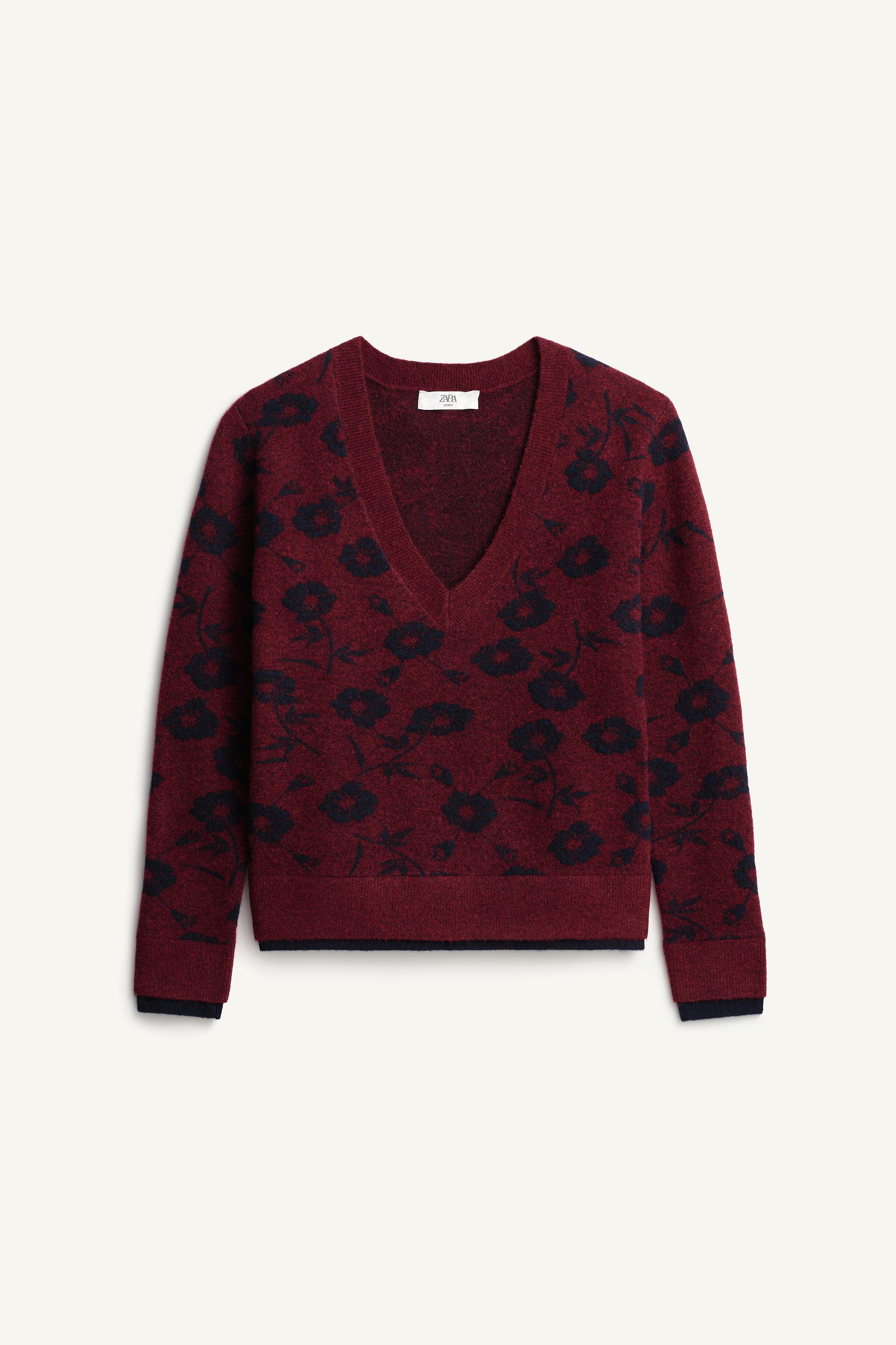 Limited Edition Floral Jacquard Sweater by Zara