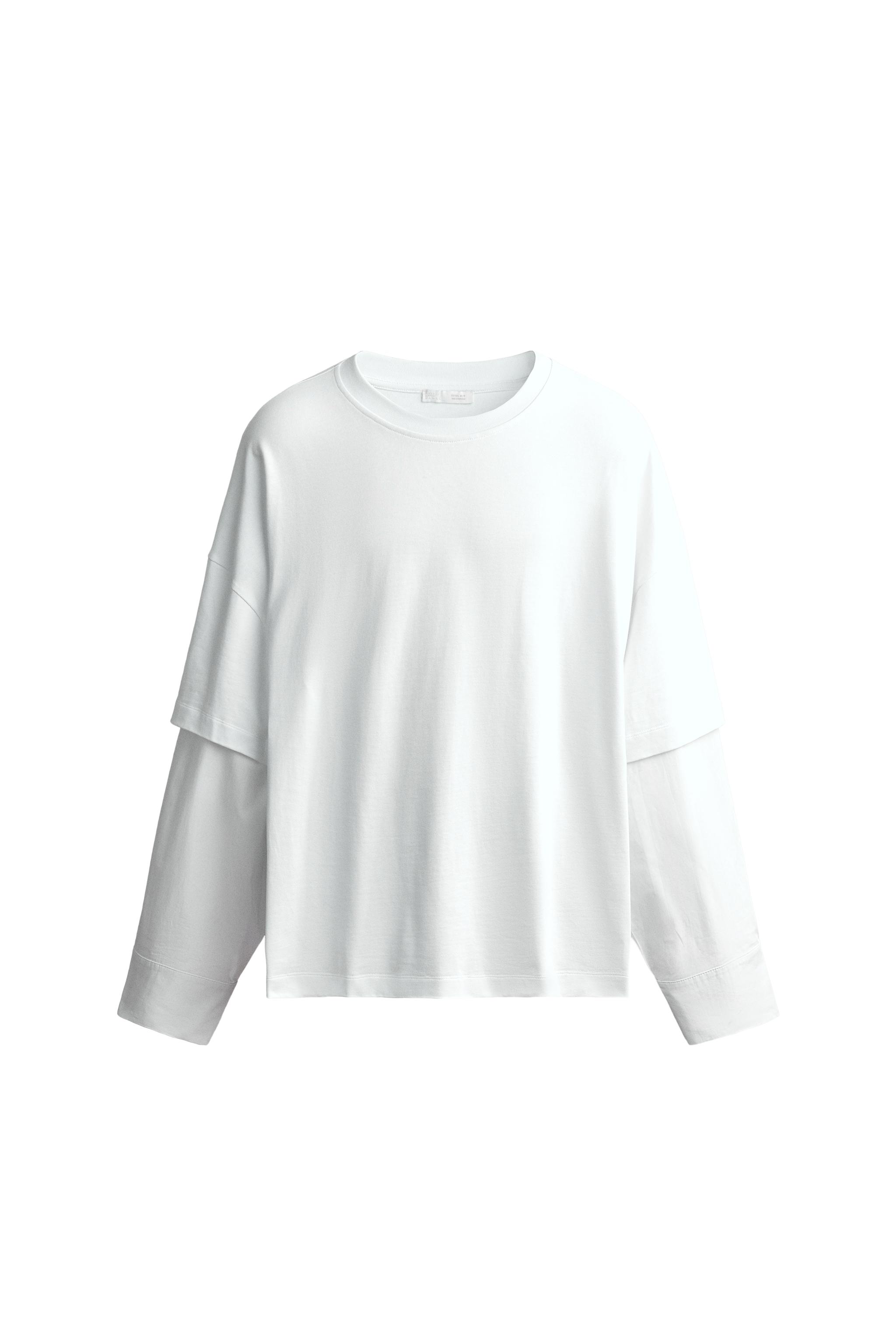 CAMISETA MANGA EFECTO SUPERPOSICIÓN