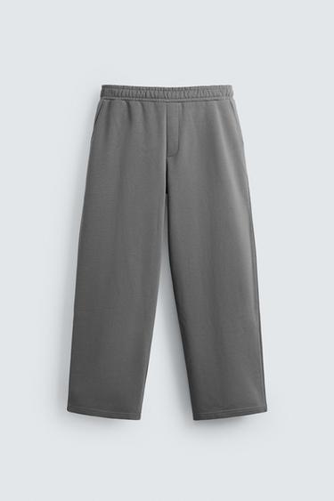 WIDE-LEG JOGGER TROUSERS - Anthracite grey by Zara