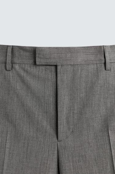 PANTALON DE COSTUME FLARE À RAYURES - Gris de Zara - Image 8
