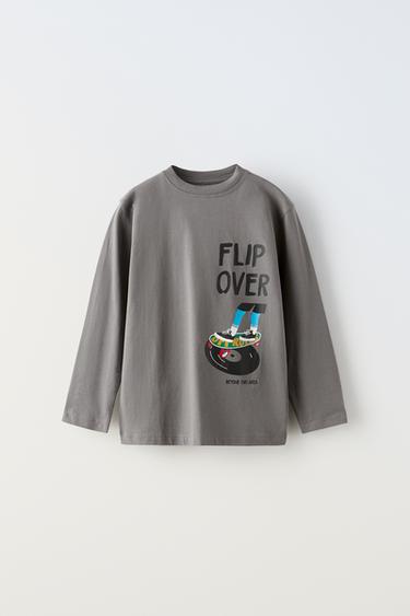 ФУТБОЛКА ROLL OVER — АНТРАЦИТОВО-СЕРЫЙ от Zara — изображение 0