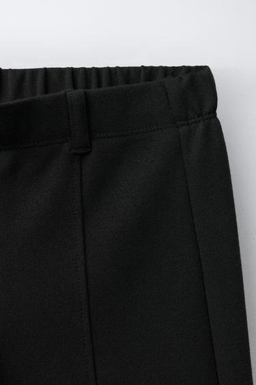 PANTALON EN MAILLE POINT ROMA À JAMBES LARGES - Noir de Zara - Image 2