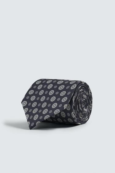 CORBATA JACQUARD GEOMÈTRIC 100% SEDA - Marí de Zara