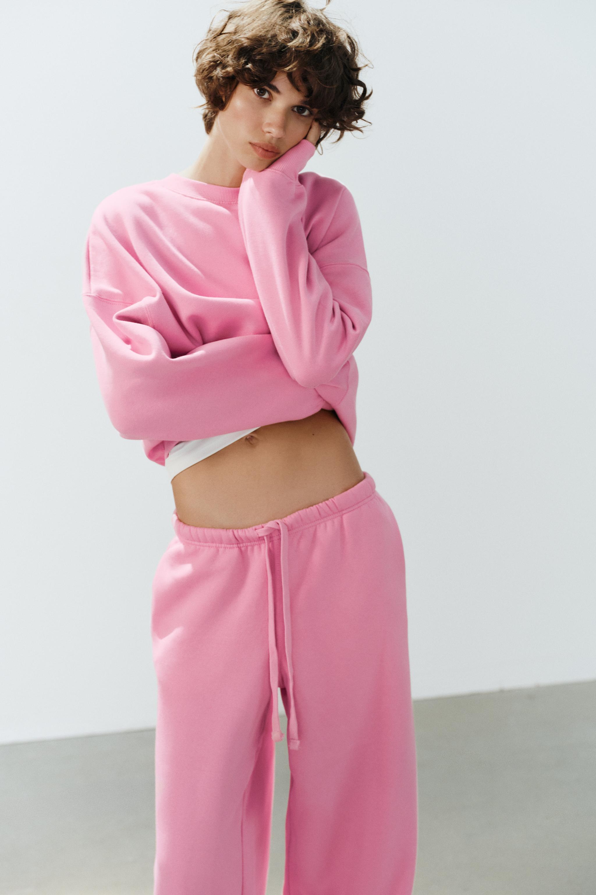 BASIC FLEECE SWEATSHIRT — Pink