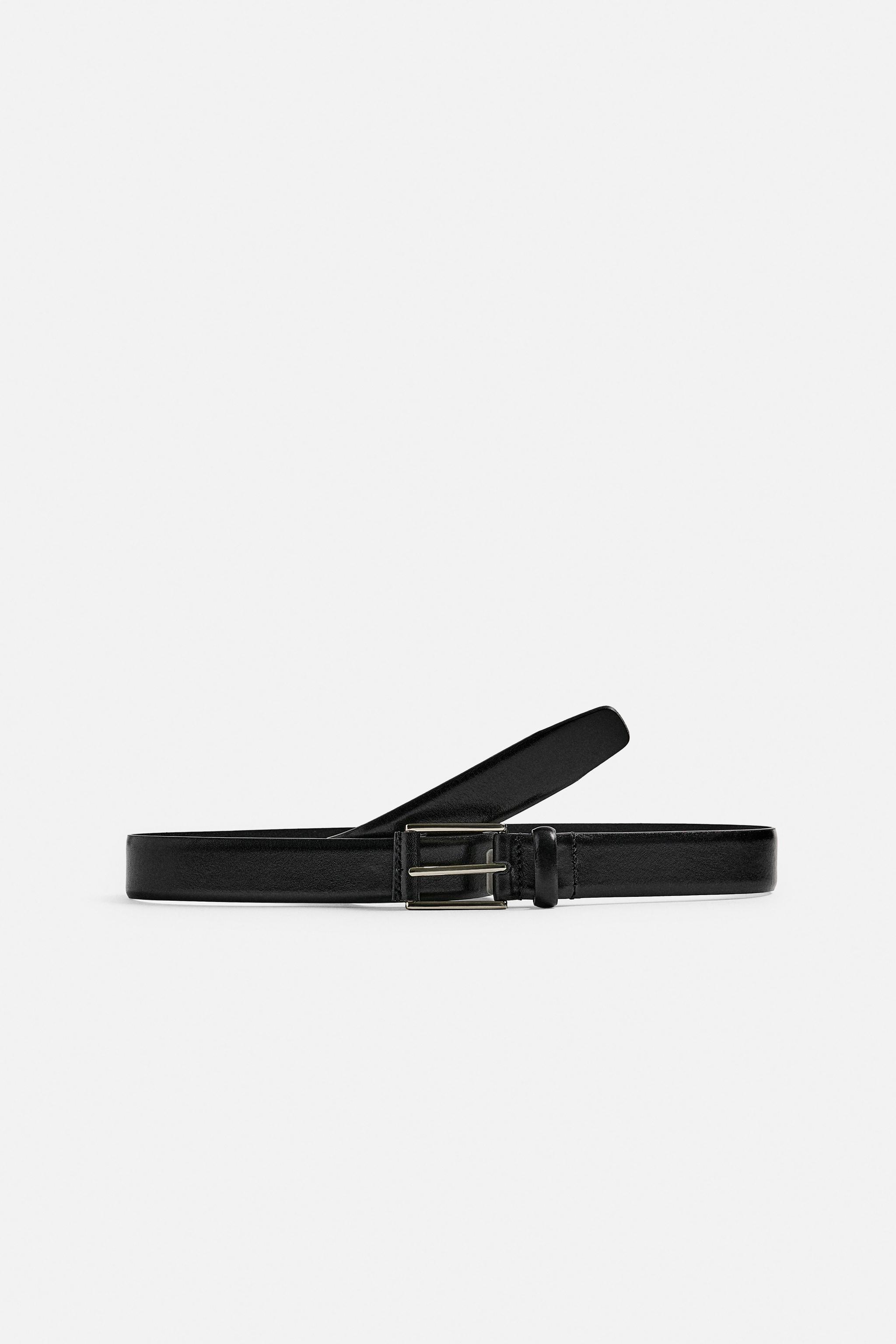 SMART LEATHER BELT - Black | ZARA Australia