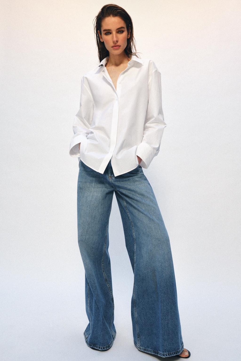 ZW COLLECTION SHOULDER PAD POPLIN SHIRT - image 2