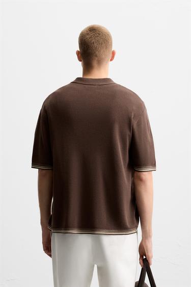 FLOWING KNIT SHIRT - Brown by Zara - Image 2