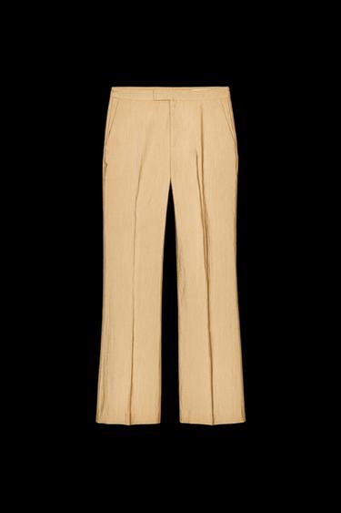 PANTALÓN RECTO ZW COLLECTION - Dorado de Zara - Imagen 0