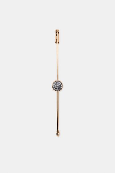 METALLIC RHINESTONE BROOCH — Golden 2