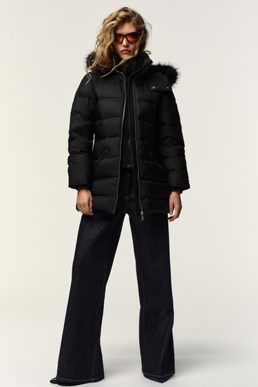 WATER-REPELLENT WINDPROOF HOODED DOWN PUFFER JACKET - Black by Zara - Image 0
