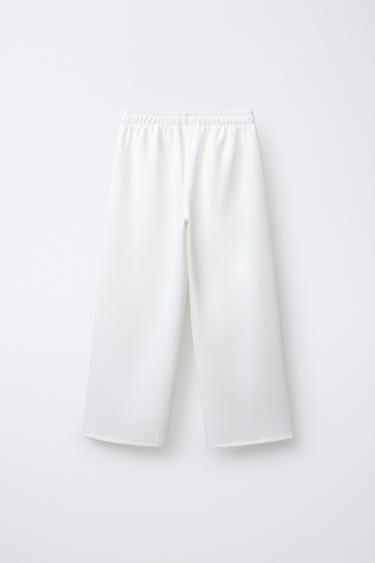 WIDE-LEG TROUSERS WITH MODAL - Ecru by Zara - Image 1