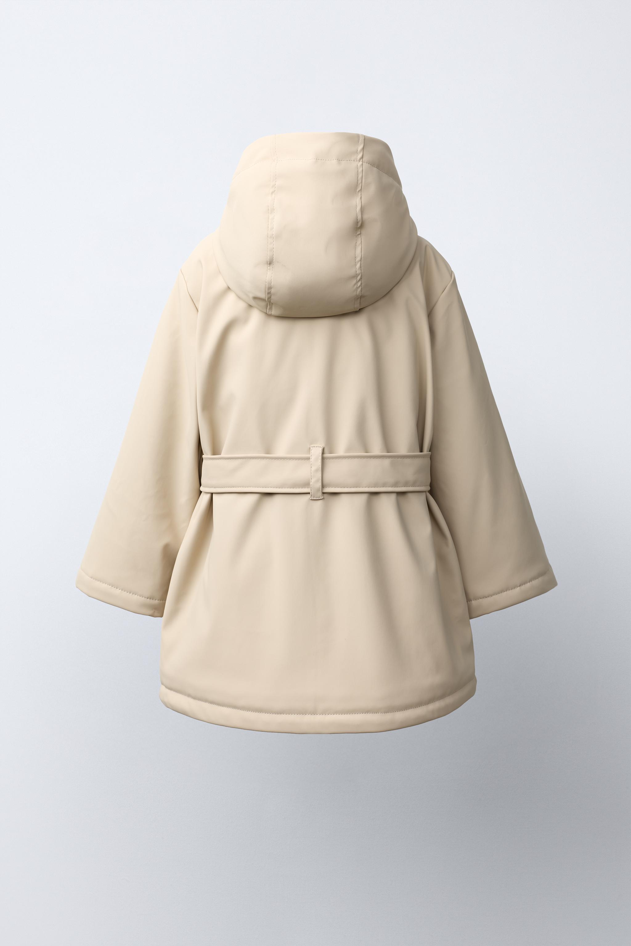 RUBBERIZED WATER-REPELLENT BELTED RAINCOAT
