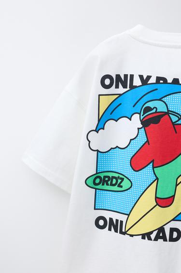 T-SHIRT IMPRIMÉ LOGO - Blanc de Zara - Image 3