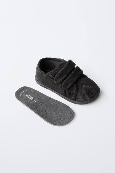 TENNIS EN VELOURS CÔTELÉ BAREFOOT - Gris anthracite de Zara - Image 3