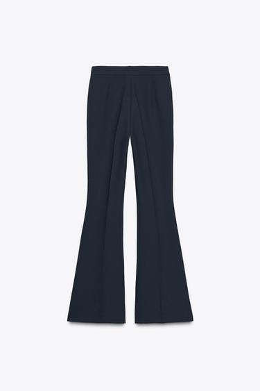 FLARE TROUSERS WITH BUCKLES - Navy blue by Zara - Image 6