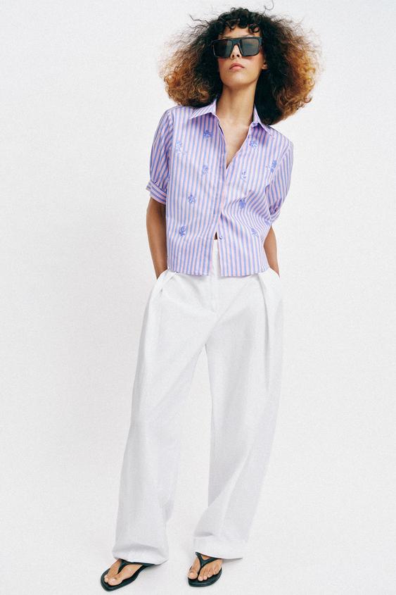 SEQUINED STRIPED SHIRT from Zara - $49.90