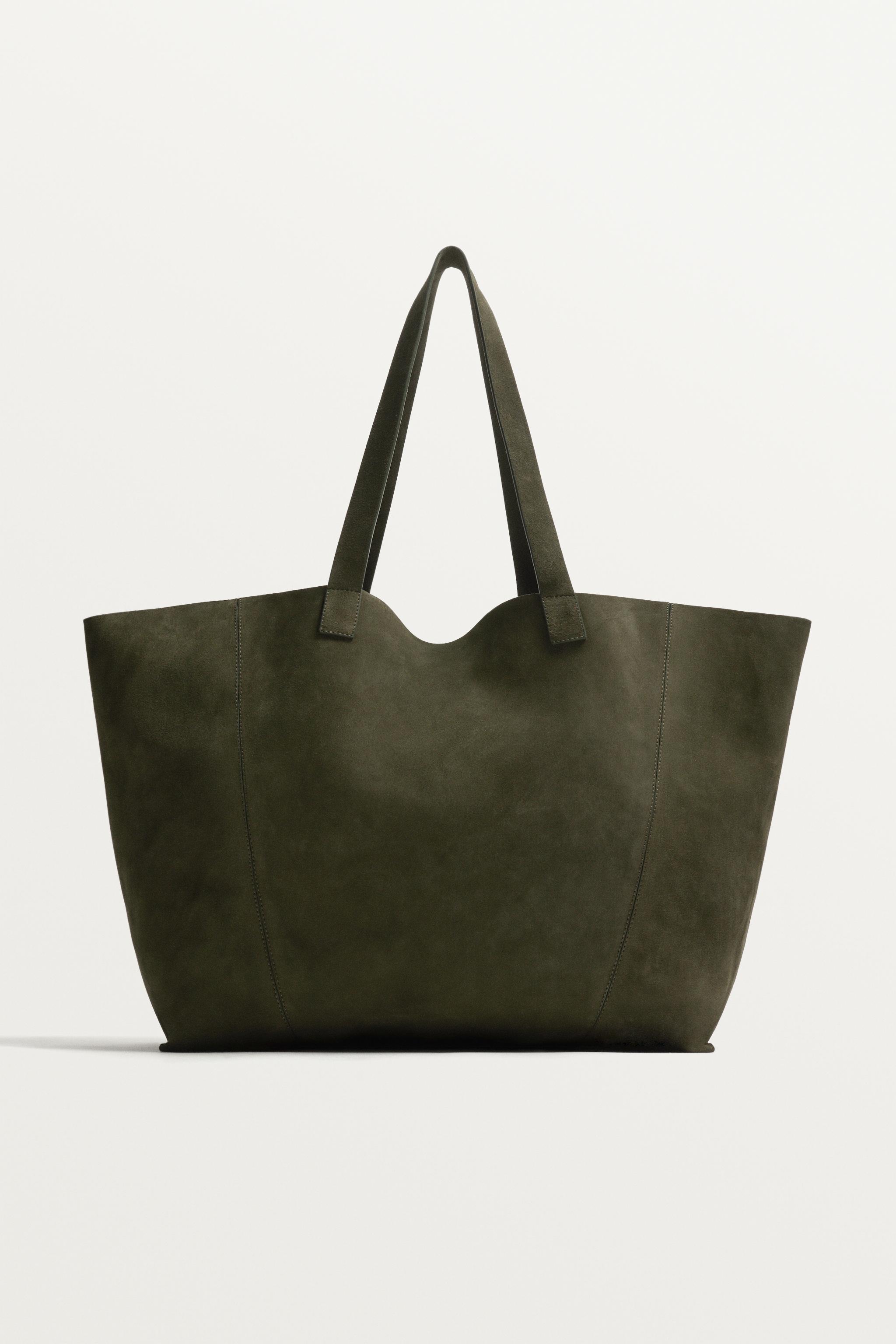レザートートバッグ - カーキ | ZARA Japan / 日本