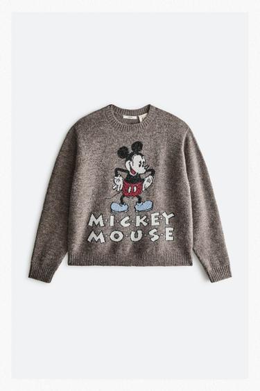 سويتر ميكي ماوس من ©DISNEY - بني/ توبو الخاص بـ Zara
