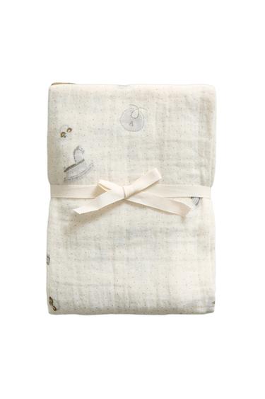 БЕБЕШКИ ПЕЛЕНИ ОТ МУСЕЛИН (КОМПЛЕКТ ОТ 3 БР.) - Екрю от Zara